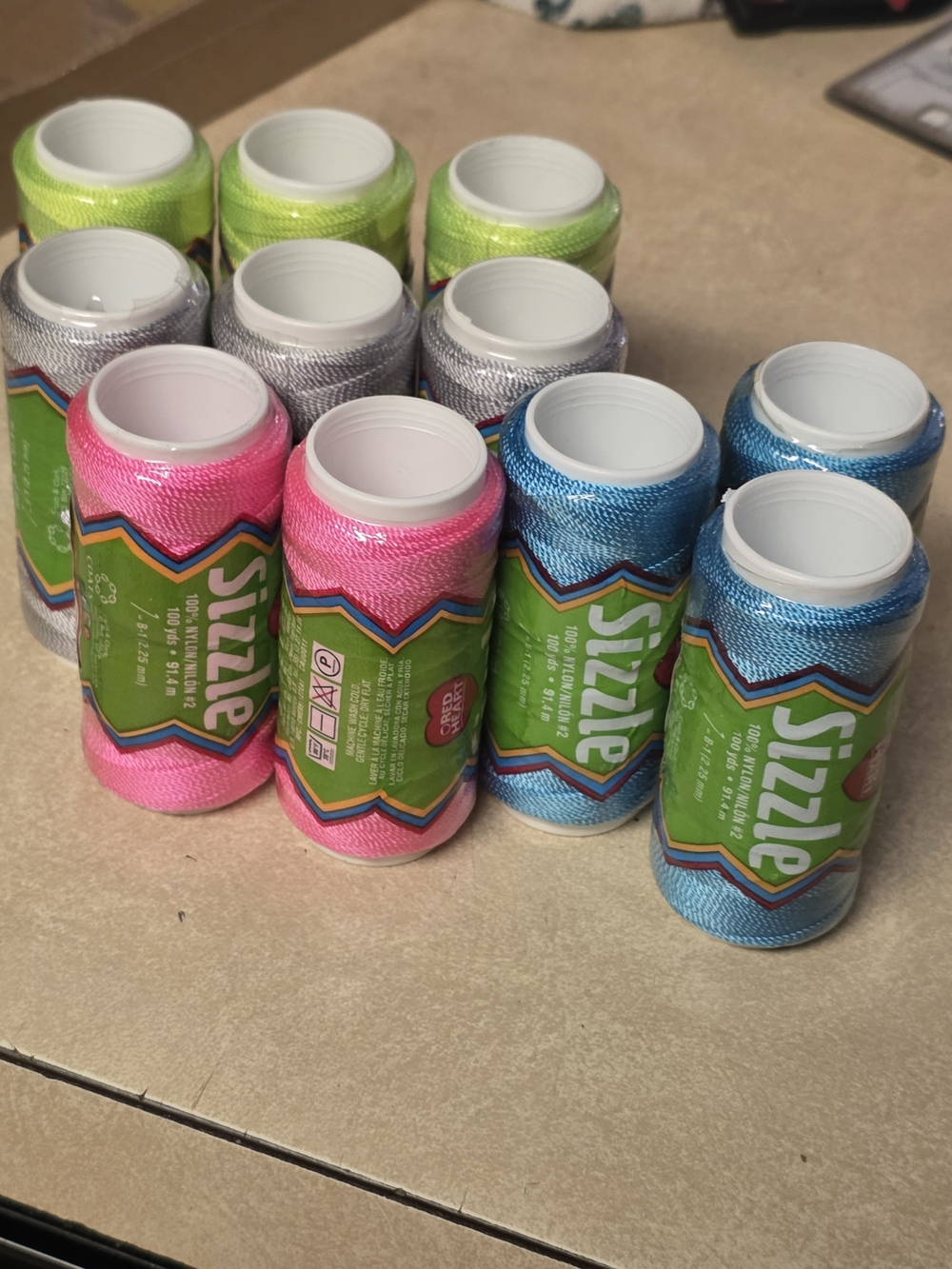 Party Twine Pack - Pink, Blue, Silver, Lime